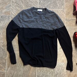 Men's Crewneck Sweater in Black and Gray